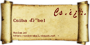 Csiba Ábel névjegykártya