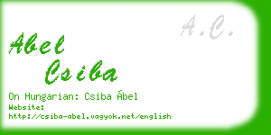 abel csiba business card